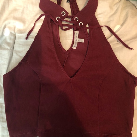 Express white tank top & charolette Russe crop top - Picture 1 of 2